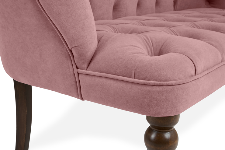 Прямой диван Бриджит розовый ножки коричневые в Архангельске - изображение 5