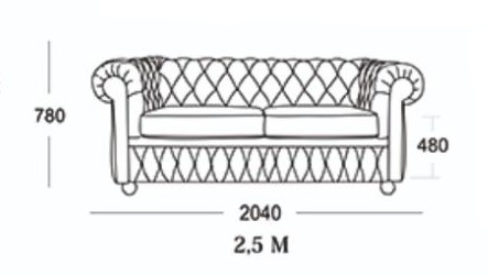 Прямой диван Честер 2,5М (седафлекс) в Архангельске - изображение 16