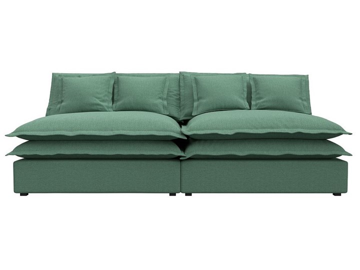 Прямой диван Лига-040, Амур зеленый (рогожка) в Архангельске - изображение 1