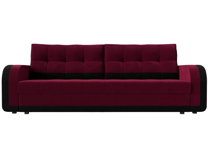 Прямой диван Марсель, Бордовый/Черный (микровельвет) в Архангельске - изображение 6