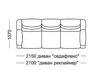 Прямой диван Мишель Элита 50 М, седафлекс в Архангельске - предосмотр 7