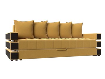 Прямой диван Венеция, Желтый (микровельвет) Боннель в Архангельске