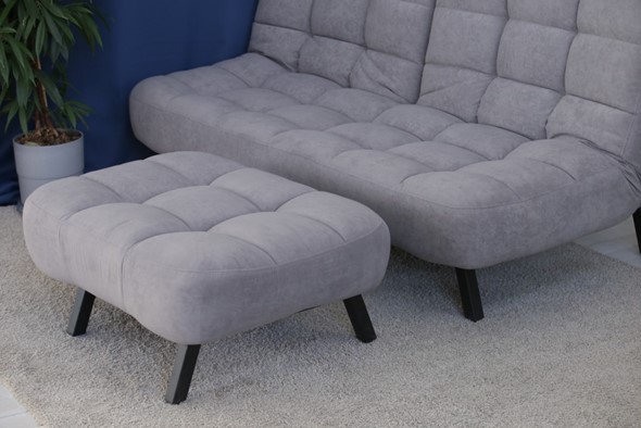 Комплект мебели Абри цвет серый диван + пуф опора металл в Архангельске - изображение