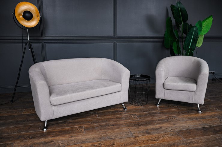 Комплект мебели Брамс  цвет бежевый диван 2Д + кресло в Архангельске - изображение 1