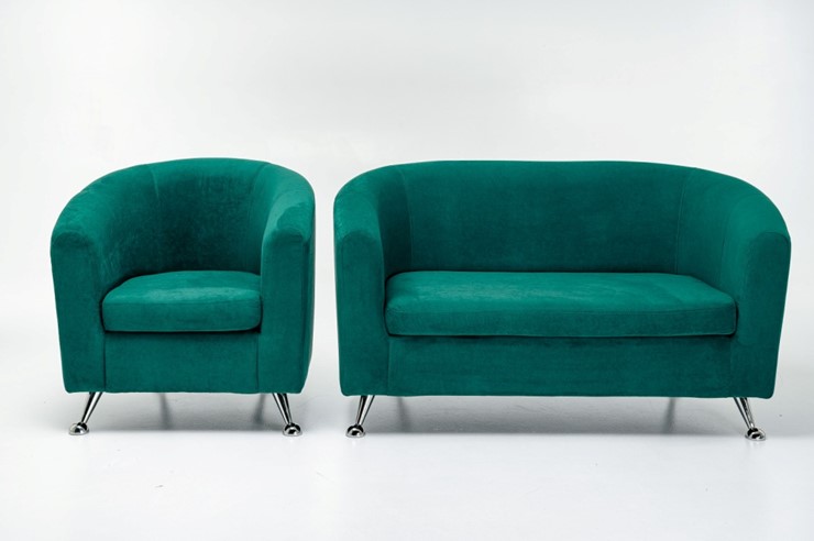 Комплект мебели Брамс  цвет изумрудный диван 2Д + кресло в Архангельске - изображение 1