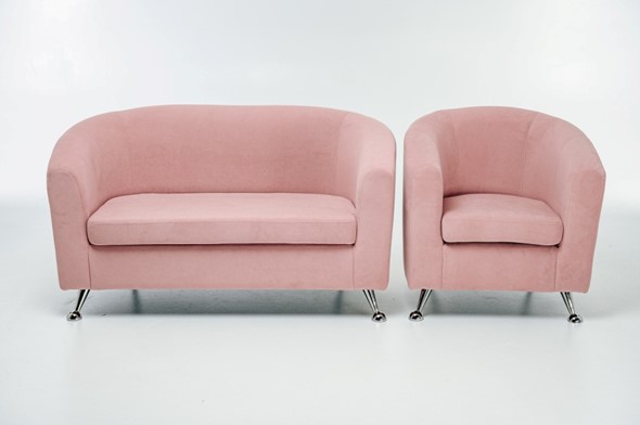 Комплект мебели Брамс  цвет розовый диван 2Д + кресло в Архангельске - изображение