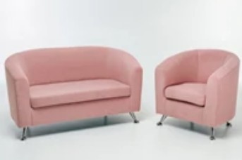 Комплект мебели Брамс  цвет розовый диван 2Д + кресло в Архангельске - предосмотр 2