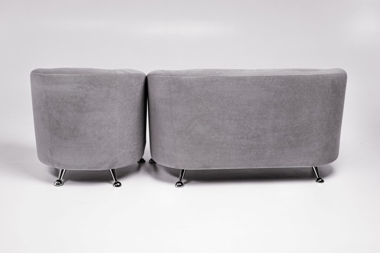Комплект мебели Брамс  цвет серый диван 2Д + кресло в Архангельске - изображение 2