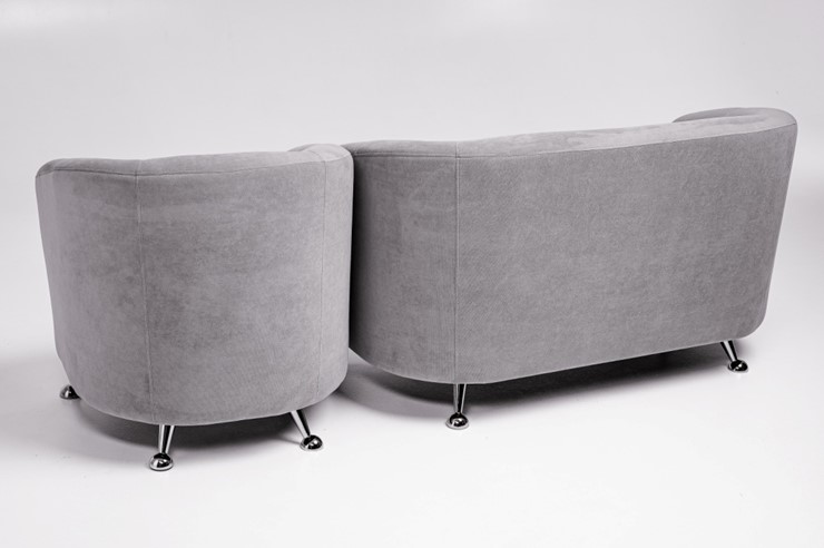 Комплект мебели Брамс  цвет серый диван 2Д + кресло в Архангельске - изображение 3