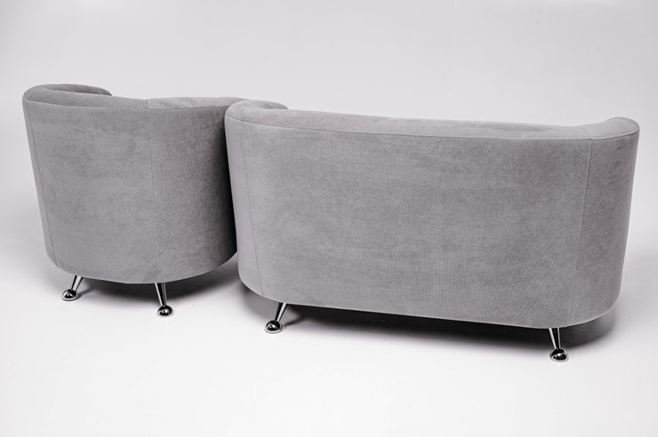 Комплект мебели Брамс  цвет серый диван 2Д + кресло в Архангельске - изображение 4