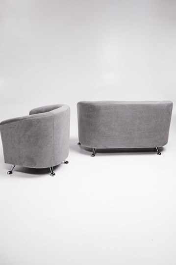 Комплект мебели Брамс  цвет серый диван 2Д + кресло в Архангельске - изображение 5