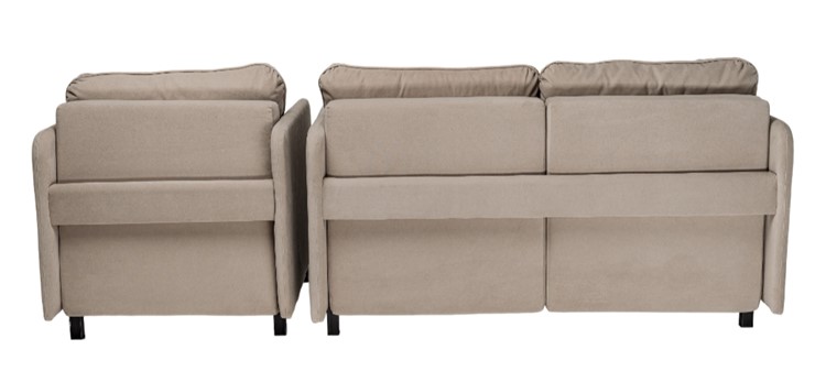 Комплект мебели диван + кресло-кровать Бэст бежевый в Архангельске - изображение 1