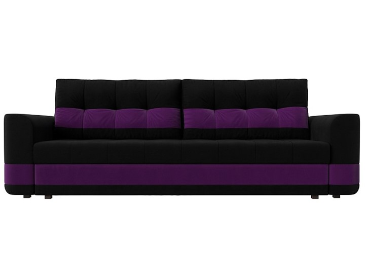 Прямой диван Честер, Черный/фиолетовый (вельвет) в Архангельске - изображение 1