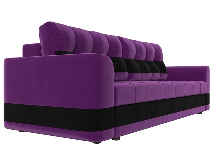 Прямой диван Честер, Фиолетовый/черный (вельвет) в Архангельске - изображение 2