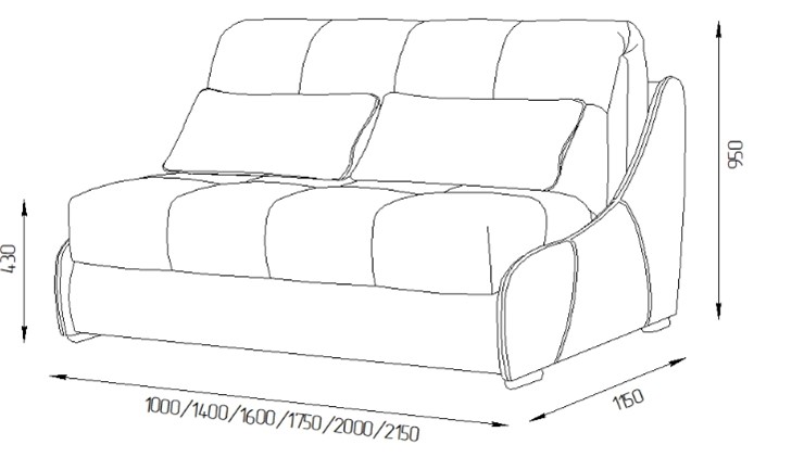 Прямой диван Токио 190 (НПБ) в Архангельске - изображение 2