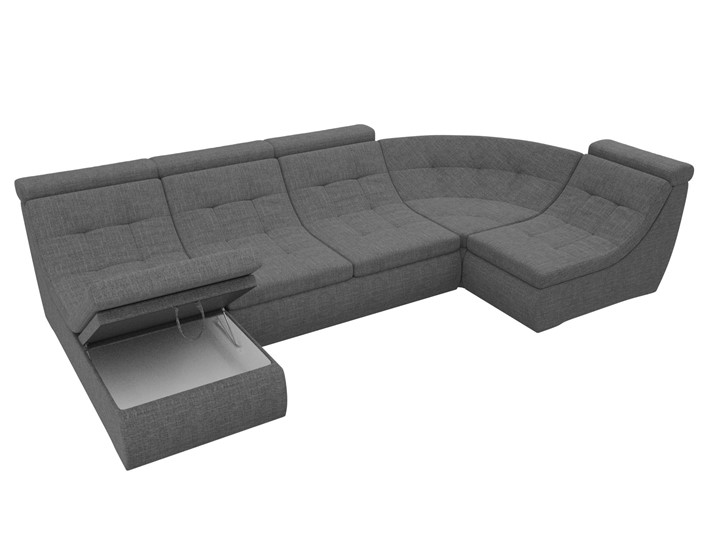 Модульный раскладной диван Холидей люкс, Серый (рогожка) в Архангельске - изображение 6