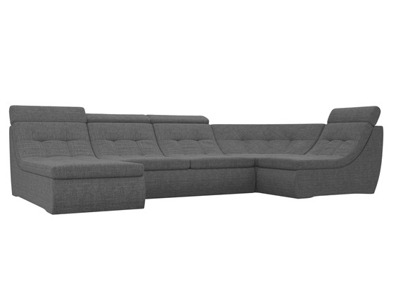 Модульный раскладной диван Холидей люкс, Серый (рогожка) в Архангельске - изображение