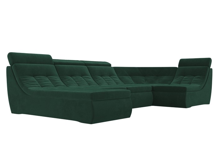 Модульный раскладной диван Холидей люкс, Зеленый (велюр) в Архангельске - изображение 4