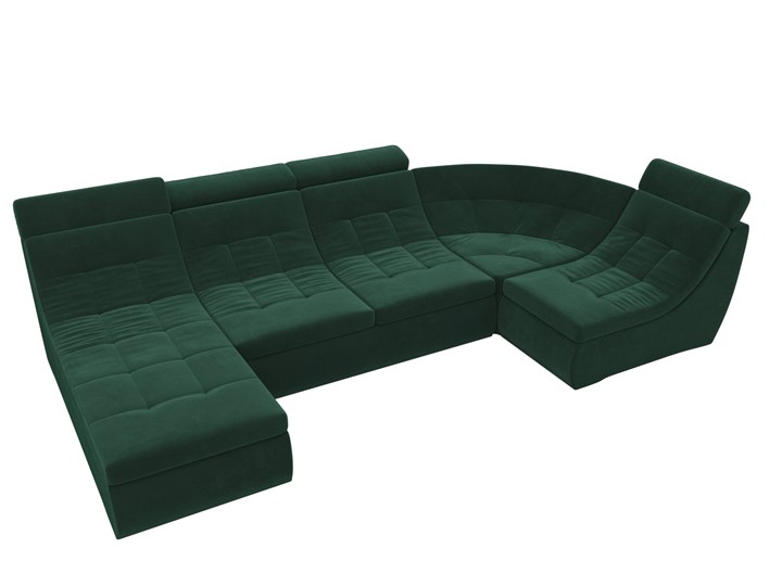 Модульный раскладной диван Холидей люкс, Зеленый (велюр) в Архангельске - изображение 5