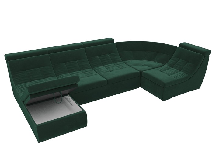 Модульный раскладной диван Холидей люкс, Зеленый (велюр) в Архангельске - изображение 6