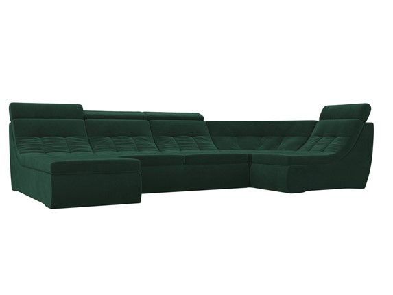 Модульный раскладной диван Холидей люкс, Зеленый (велюр) в Архангельске - изображение