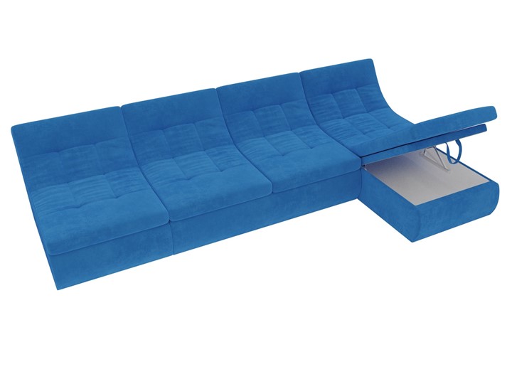 Большой модульный диван Холидей, Голубой (велюр) в Архангельске - изображение 6