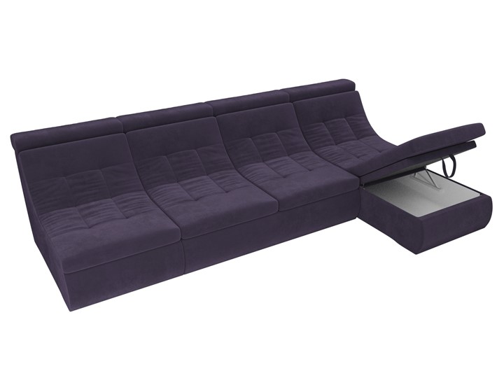 Большой модульный диван Холидей люкс, Фиолетовый (велюр) в Архангельске - изображение 7