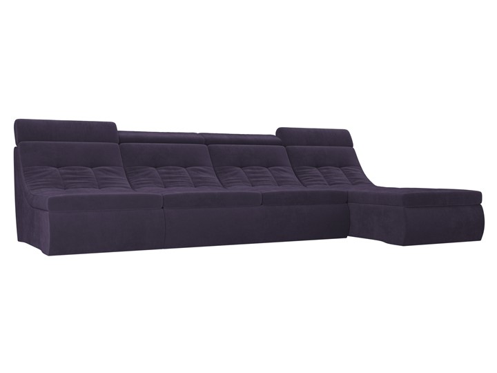 Большой модульный диван Холидей люкс, Фиолетовый (велюр) в Архангельске - изображение