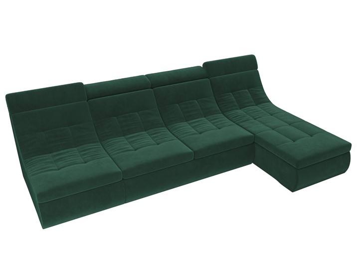 Модульный раскладной диван Холидей люкс, Зеленый (велюр) в Архангельске - изображение 6