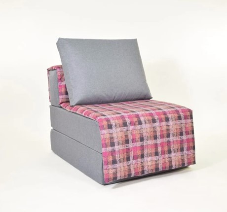 Бескаркасное кресло-кровать Харви, серый - квадро в Архангельске - изображение