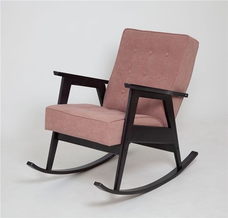Кресло-качалка Ретро (венге / RS 12 - розовый) в Архангельске - изображение