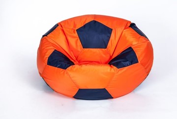 Кресло-мешок Мяч большой, оранжево-черный в Архангельске