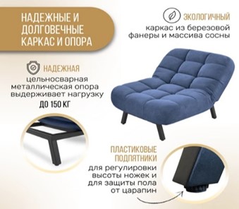 Кресло-кровать Абри опора металл (синий) в Архангельске - предосмотр 10