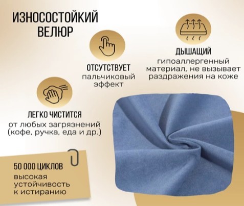 Кресло-кровать Абри опора металл (синий) в Архангельске - изображение 9