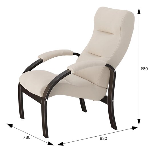 Кресло в гостиную  Шоле, ткань макс 100, каркас венге в Архангельске - изображение 1
