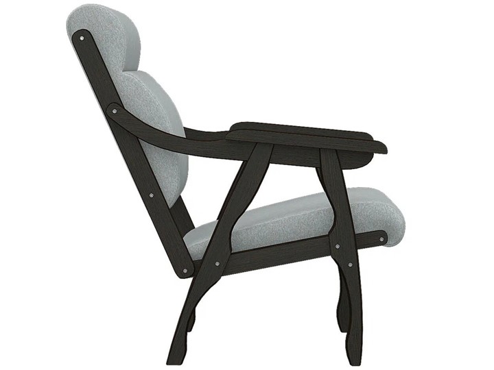 Кресло мягкое Вега 10 ткань серый, каркас венге в Архангельске - изображение 3
