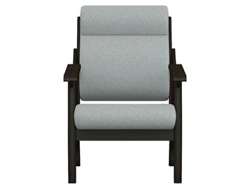 Кресло мягкое Вега 10 ткань серый, каркас венге в Архангельске - предосмотр 4