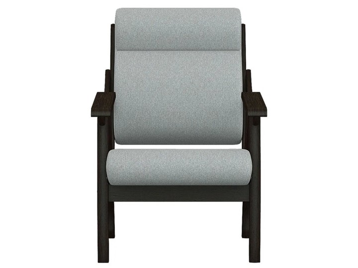 Кресло мягкое Вега 10 ткань серый, каркас венге в Архангельске - изображение 4