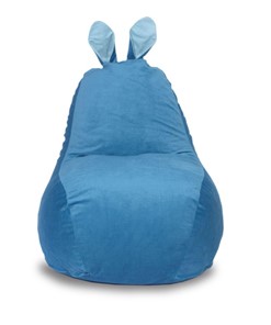 Кресло-игрушка Зайка (короткие уши), синий в Архангельске