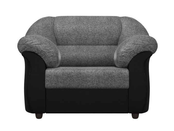 Кресло в гостиную Карнелла, Серый/Черный (рогожка/экокожа) в Архангельске - изображение 2