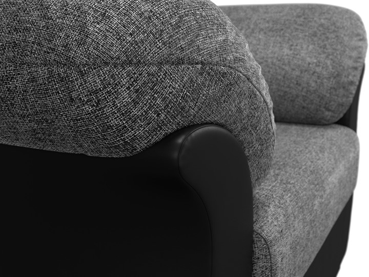 Кресло в гостиную Карнелла, Серый/Черный (рогожка/экокожа) в Архангельске - изображение 4