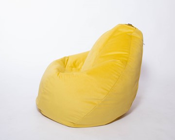 Кресло-мешок Груша большое, велюр однотон, лимонное в Архангельске - предосмотр 1