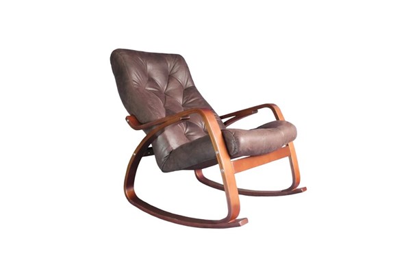 Кресло-качалка Гранд, замша шоколад в Архангельске - изображение