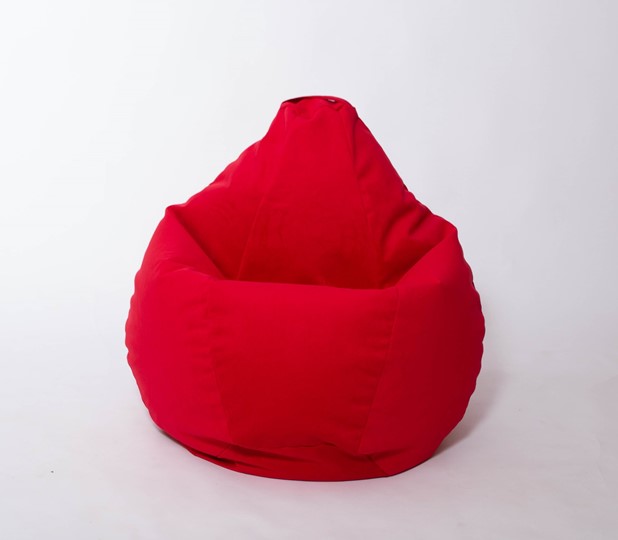 Кресло-мешок Груша среднее, велюр однотон, красное в Архангельске - изображение 2
