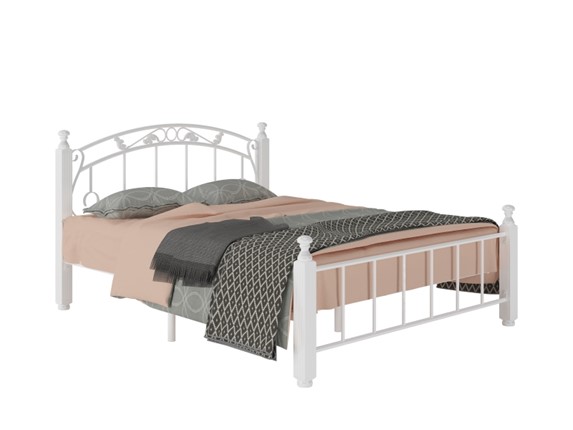 Кровать 2-спальная Гарда 5, 160х200, белая в Архангельске - изображение