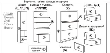 Диван Кровать-трансформер Smart (ШЛ+КД 1600), шкаф левый, правый подлокотник в Архангельске - предосмотр 10