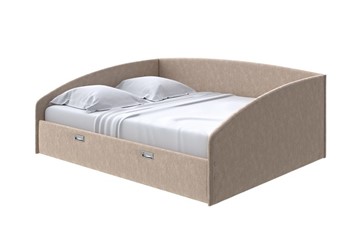 Спальная кровать Bono 160х200, Флок (Бентлей Какао) в Архангельске