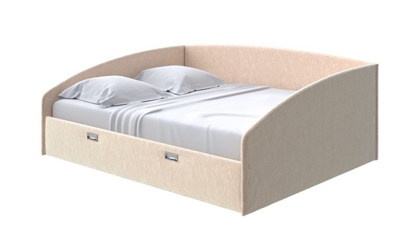 Кровать 2-спальная Bono 160х200, Флок (Бентлей Песок) в Архангельске - изображение