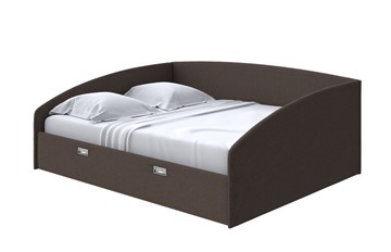 Кровать в спальню Bono 160х200, Рогожка (Savana Chocolate) в Архангельске