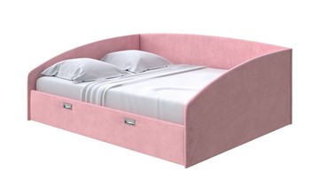 Кровать в спальню Bono 160х200, Велюр (Casa Жемчужно-розовый) в Архангельске